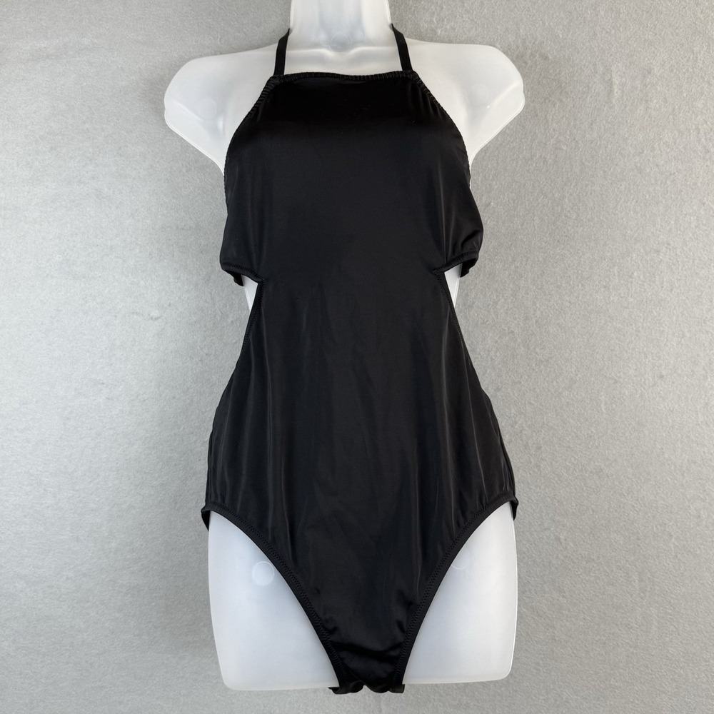 Victoria's Secret Cut Out Cheeky One Piece Swimsuit Black Women's Swim Swimwear‎